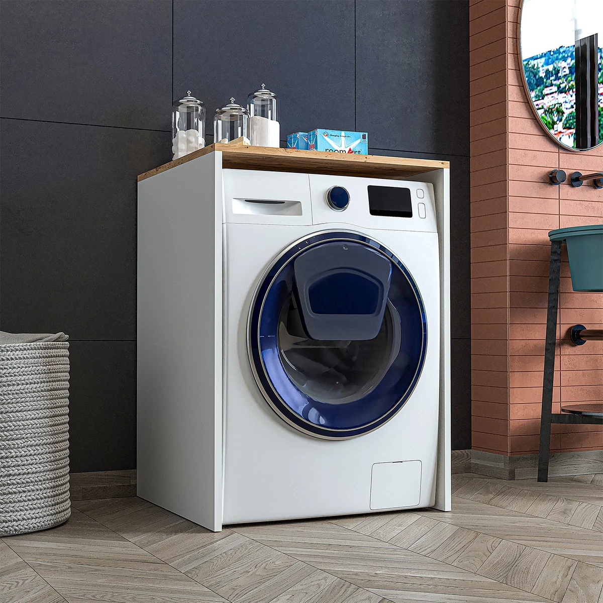 Armario para lavadora Roomart SERIE ATLANTIC-IV, 65 cm de ancho