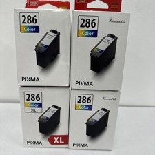 Canon 286 Tri-Color Ink Cartridges 3 Reg  1 XL - Lot of 4