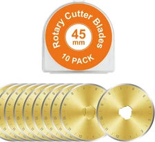 Titanium Coated 10 Packs 45Mm Rotary Cutter Blades 45Mm Quilting Supplies Rotary
