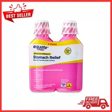 Equate Upset Stomach Relief Bismuth Liquid Regular Strength 16 fl oz 2 Pack