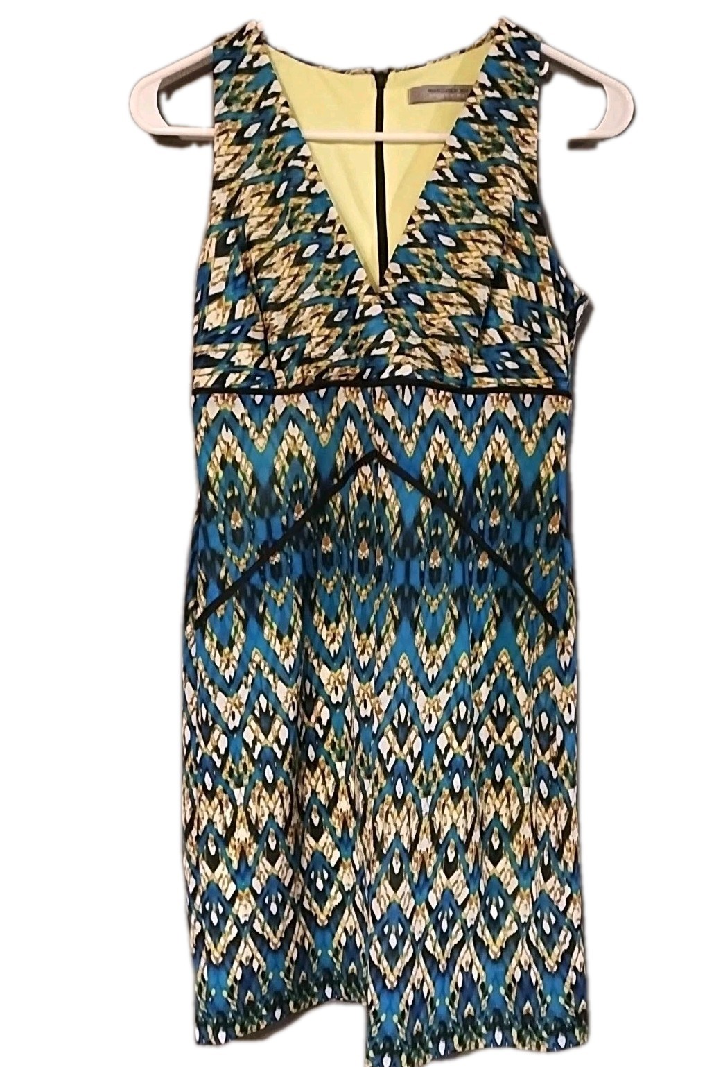 Marc New York Andrew Marc Women's Dress Colorful Lined Sleeveless V Neck