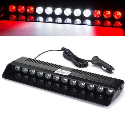 12V Car Truck Emergency Strobe Flash Light Sucker Dashboard Interior Windshie...