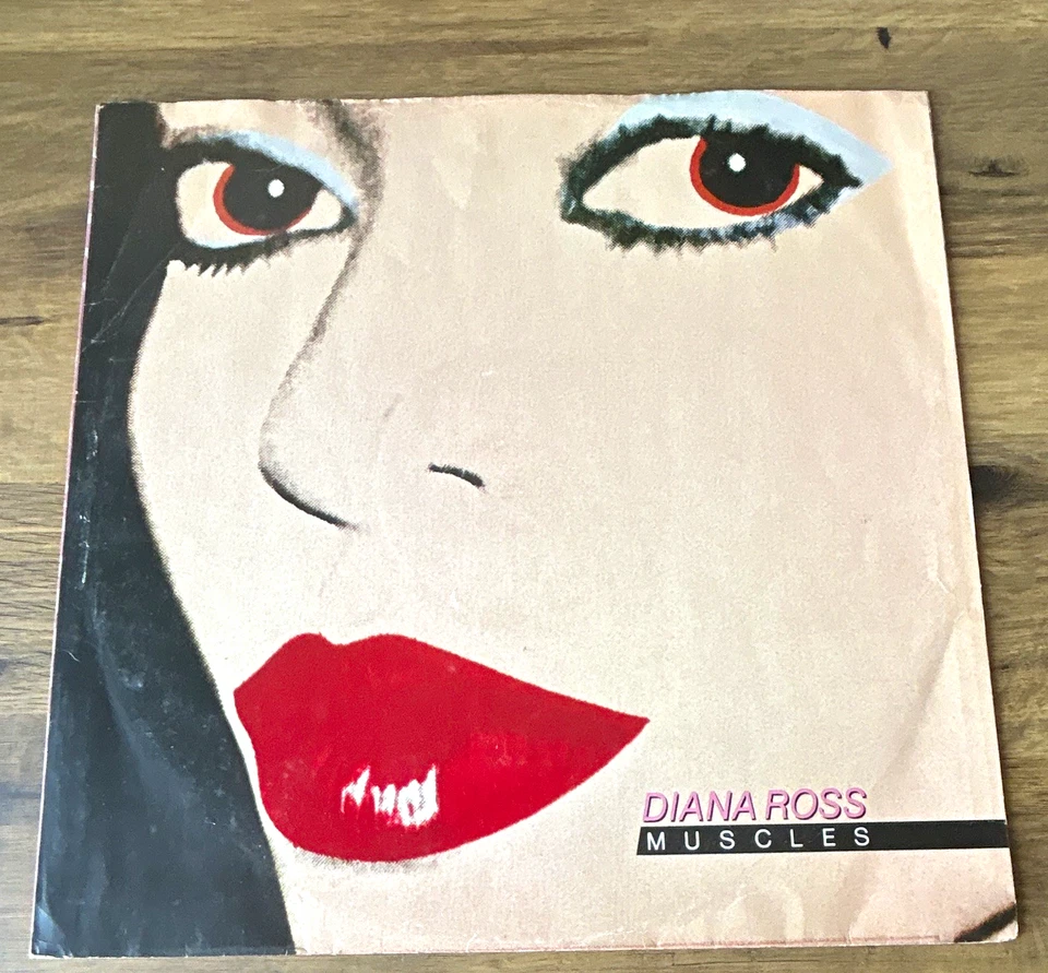 Diana Ross Muscles Motown 1982 7" Black Vinyl Single 45RPM Card Sleeve - Image 1 of 1