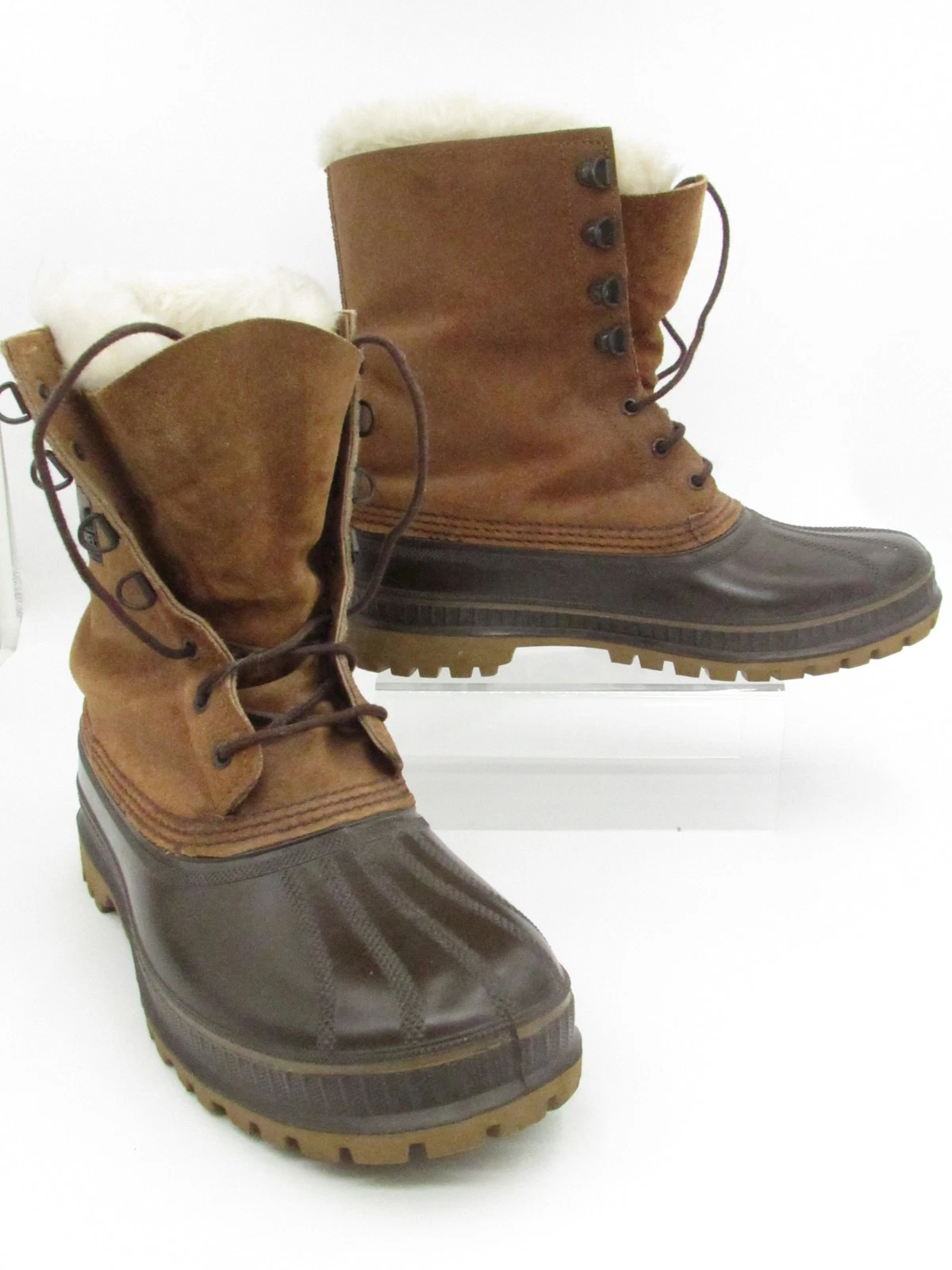 Sorel Kaufman Canada Men's Brown Leather Duck Boots Lace Up Winter Snow Size 9