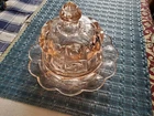 Vintage Pink Depression Glass Butter Dish with Lid ...Heavy Glass.