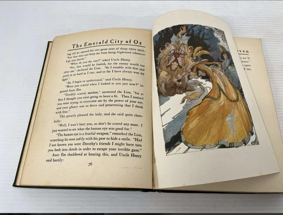 Emerald City of Oz 1910 by L Frank Baum Reilly & Lee Co Antique Books Dorothy - Image 4 of 4