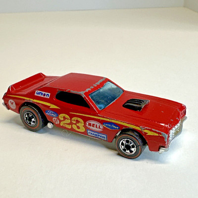 REDLINE Hot Wheels Red 1974 Ford Torino Stocker Vintage #23