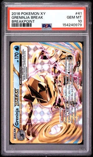 2016 POKEMON XY BREAKPOINT #41 GRENINJA BREAK PSA 10