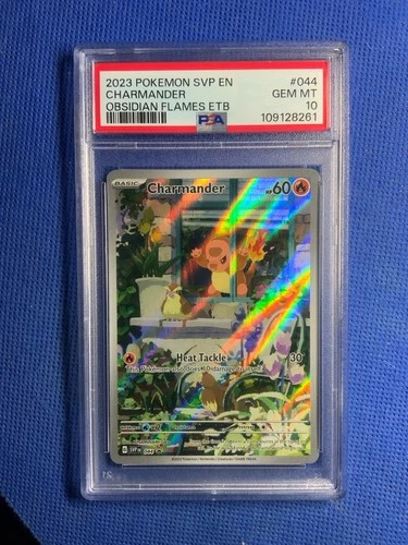 Pokemon 2023 SVP en Obsidian Flames ETB Charmander 044 PSA 10