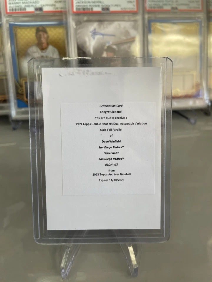 2023 Topps Archives Doubleheaders Dual Autographs Ozzie Smith, Dave Winfield /25 - Image 3 of 3