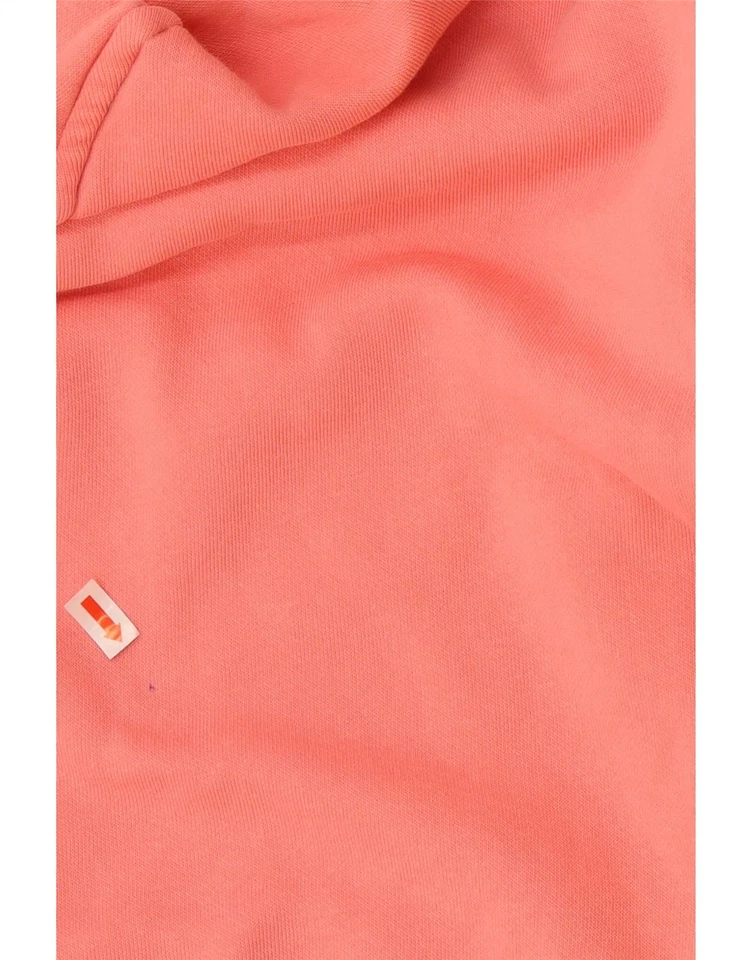 PUMA Womens Oversized Crop Graphic Hoodie Jumper UK 6 XS Pink Cotton AM01 - Image 3 of 4