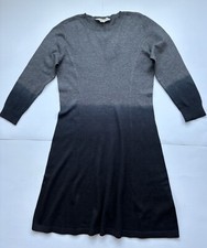 Michael Kors Sweater Dress Long Sleeve Black And Gray Size S