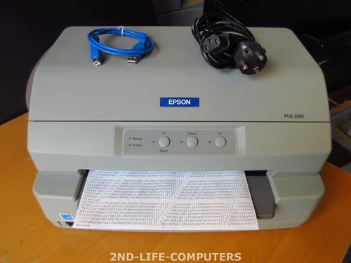 Epson PLQ-20 M P381A - 24-Pins USB Dot Matrix MSR Impact Passbook Printer TESTED