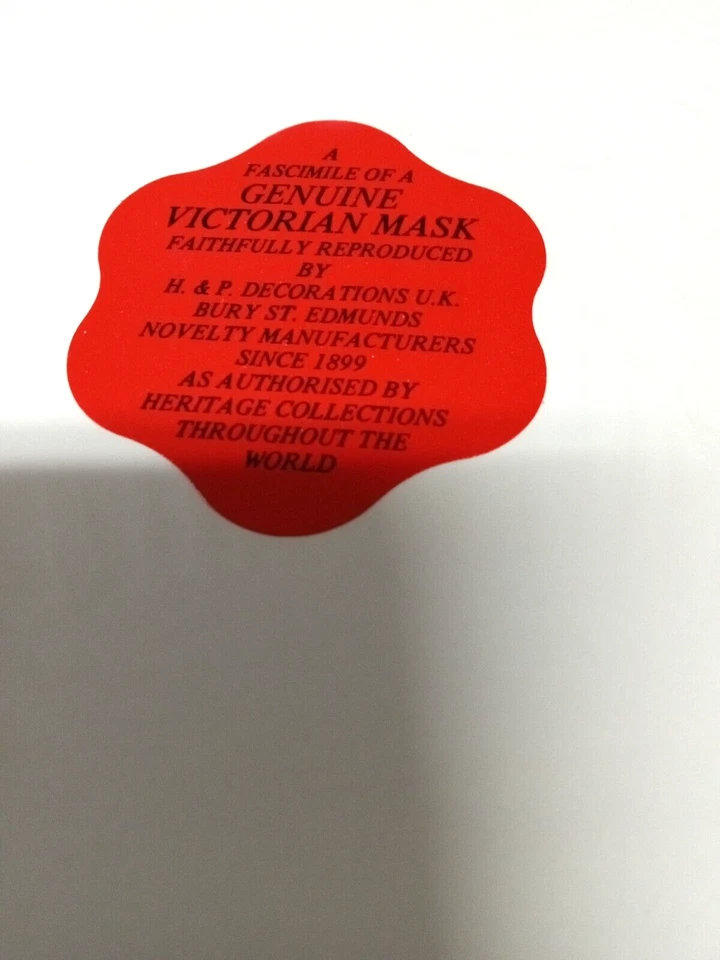 Victorian lady Mask Fascimile of Gen Mask H&P ENGLAND Stockholms Leksaksmuseum - Image 4 of 4