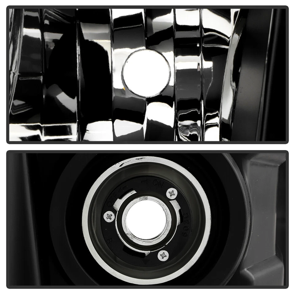 Juego de pares de faros halógenos negros izquierda+derecha para Nissan Titan|Titan XD 2016-2024 Foto 4 de 4