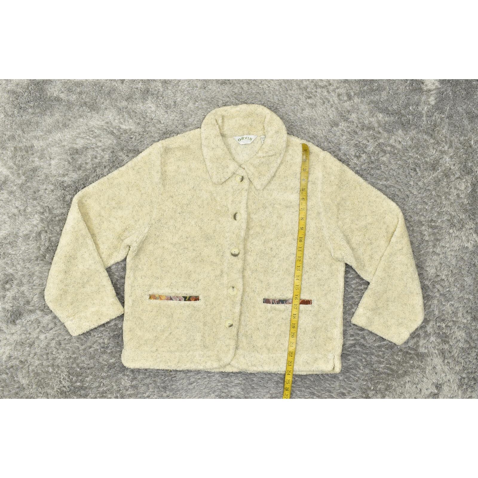 Orvis Beige Polyester Coatigan Button Sherpa Basi… - image 7
