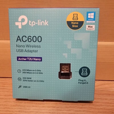 Tp-Link AC600 Archer T2U Nano Wireless USB Adapter
