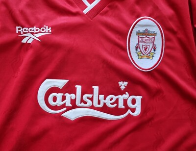 Liverpool 1996 - 1998 Home football Reebok shirt size 42/44 #9