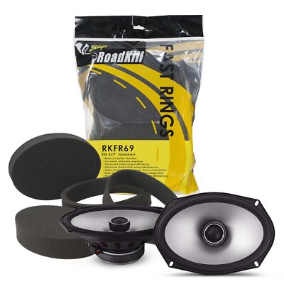 Alpine S2-S69, S Series 6x9 2-Way Hi-Res Speakers + Foam Baffle Kit Bundle