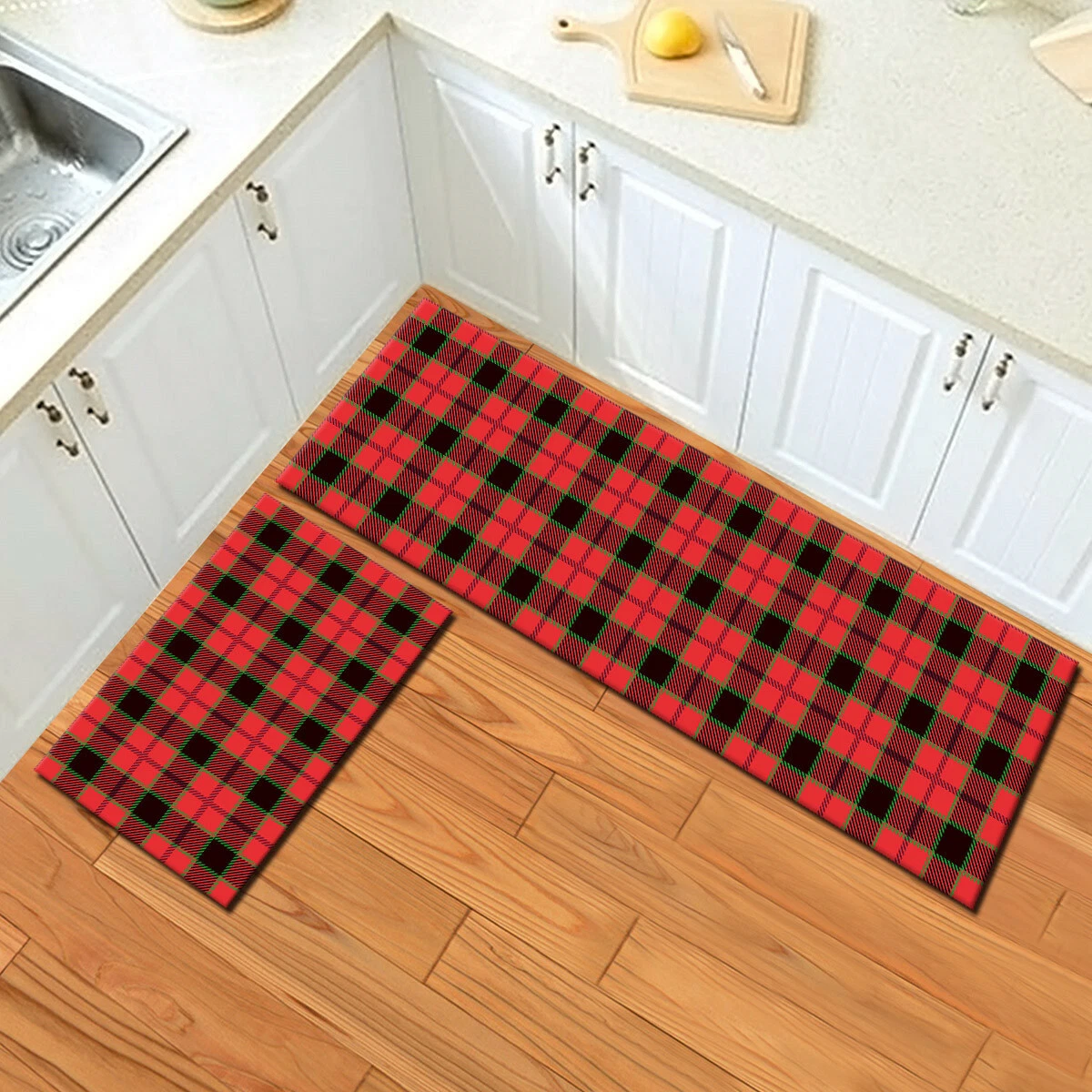 Black And Red Kitchen Rugs
