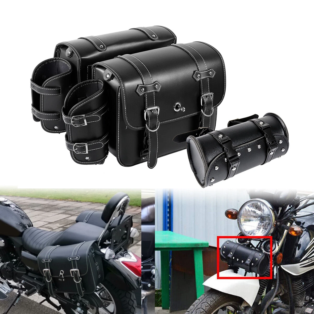 SaddleBags Tool Bag For Honda Shadow VT ACE Aero Sabre Spirit