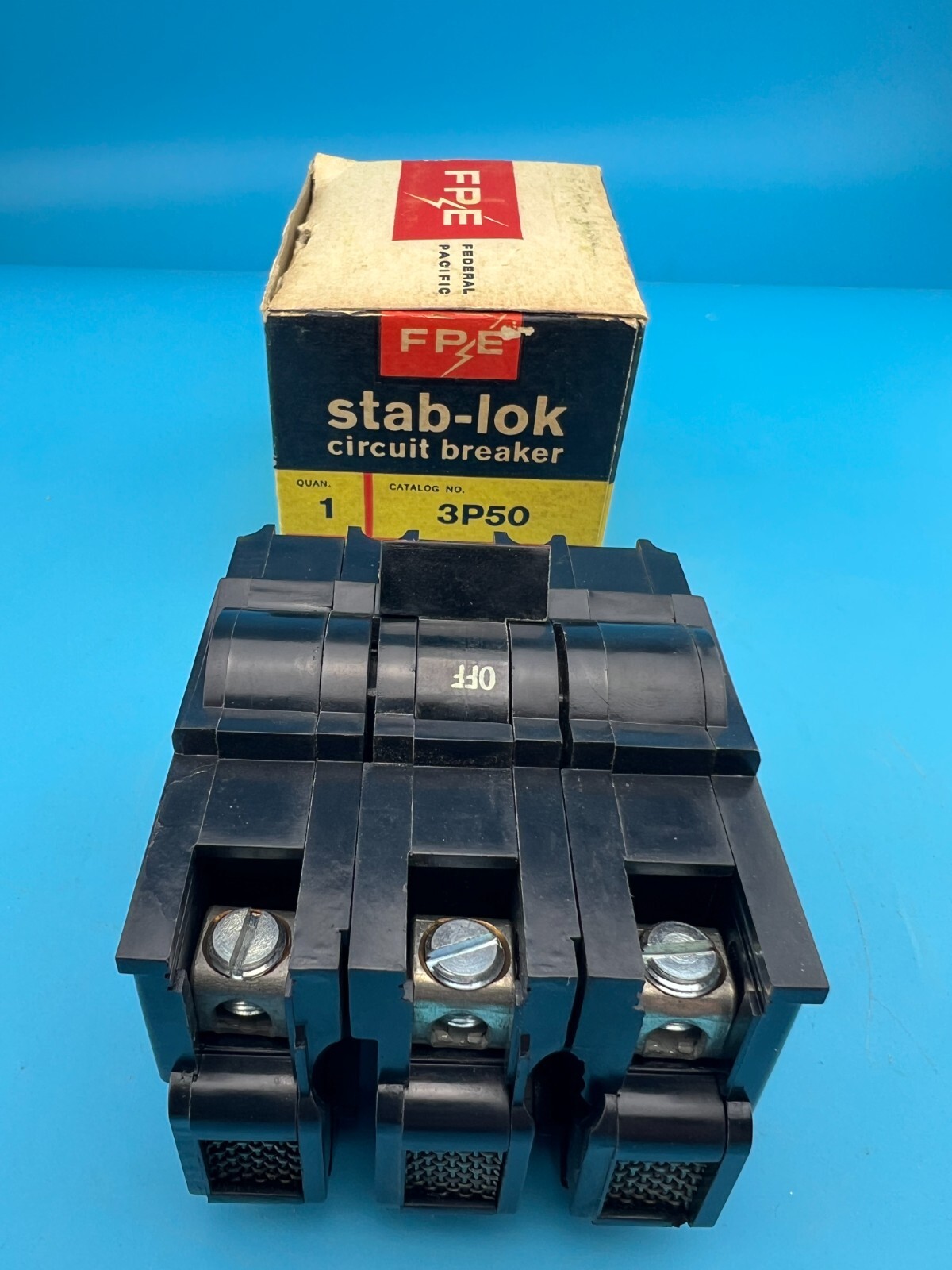 Federal Pacific NA350 50 Amp 3 Pole Circuit Breaker FPE 240V NA 3P Stab-Lok *NEW