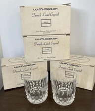 W.M. Dalton French Lead Crystal No. 5 Old Fashioned Glasses w/ Boxes Set of 8