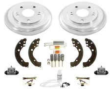 Rear Drums Brake Shoes Cylinders Spring Kit For Honda Civic 2012 2014 2015 HF LX