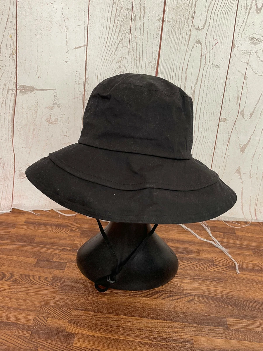 Fancet Men's Black Regulated String 100% Cotton Safari Bucket Hat Size 57 CM