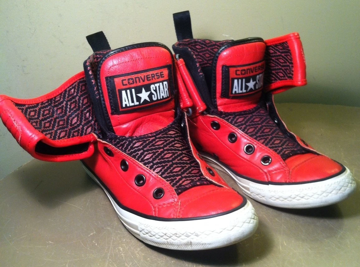 Converse CT Hydro Red Black 144270C Leather Mid Ankle Athletic