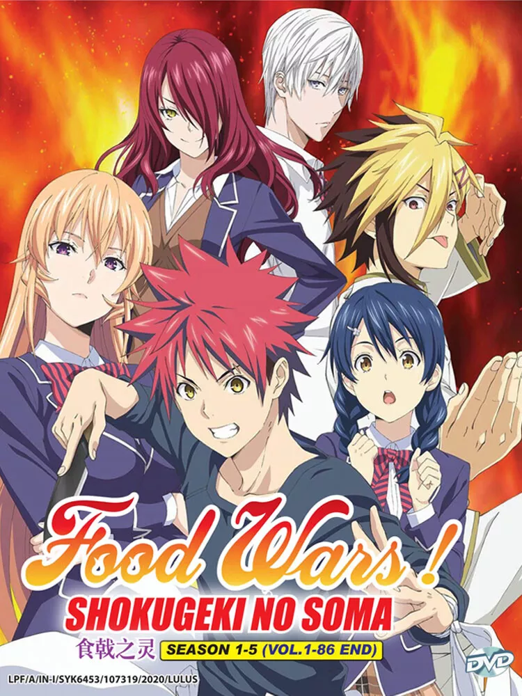 DVD Anime Food Wars! Shokugeki No Soma Season 1-5 Vol.1-86 End English  Subtitle