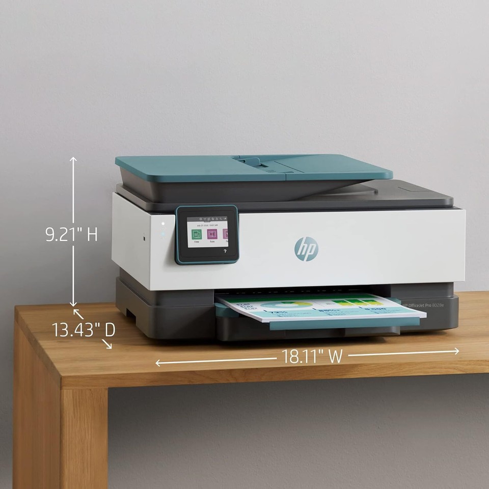 HP OfficeJet Pro 8028e All in One Wireless Printer Scanner Copier Fax
