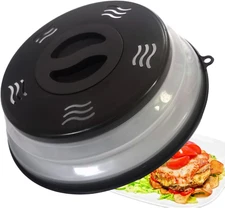 Microwave Splatter Cover Vented for Food, Splatter Guard & Colander Kitchen 