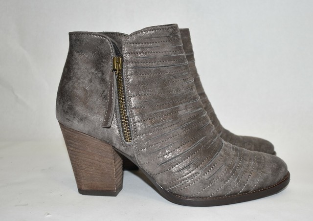 $450 PAUL GREEN Malibu Sliced Zip Bootie CHUNKY NUBUCK EARTH METALLIC 6 1 (B25) | eBay