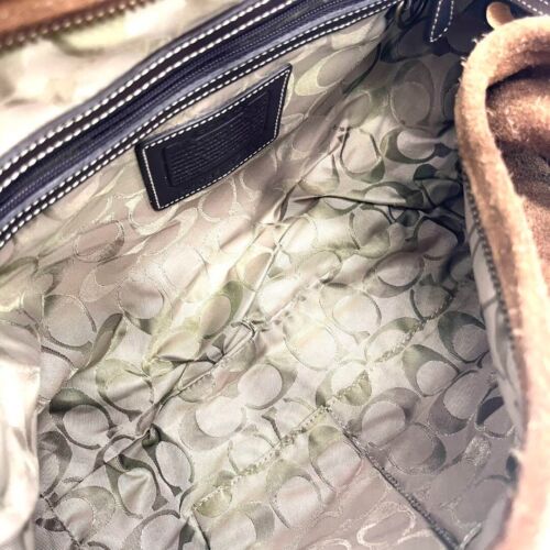 Borsa a mano Coach 9504 Hobo vintage a tracolla marrone scamosciato - Foto 10 di 10