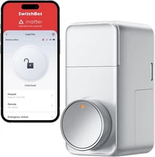 SwitchBot Smart Lock Pro, Keyless Entry, Smart Deadbolts, Door Lock, Silver [J3]