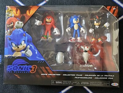 Sonic The Hedgehog 3 Movie Collection 2.5 Figures SHADOW KNUCKLES 5 Pack