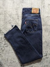 Levi's Classic Mid Rise Skinny Jeans Women's Size 28 Dark Wash Raw Hem