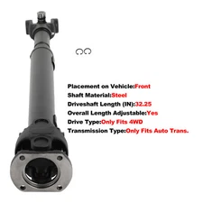 Front Driveshaft Prop Shaft Assembly for Dodge Ram 2500 L6 5.9L 1996-2002 4WD
