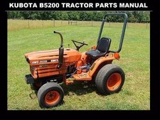 KUBOTA B5200 TRACTOR PARTS MANUAL - 175pg for B 5200D 5200 D Service & Repair