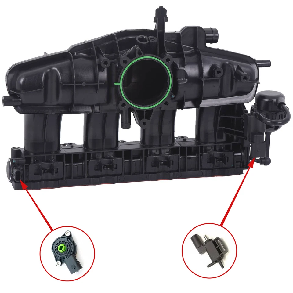 For VW CC Tiguan 2009-2017 Intake Manifold w/ Sensor &Solenoid Valve 06J133201BH - Image 3 of 4