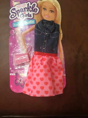 FUNVILLE SPARKLE GIRLZ FASHION OUTFIT 12'' DOLL CLOTHES Summer Dress  & Clutch