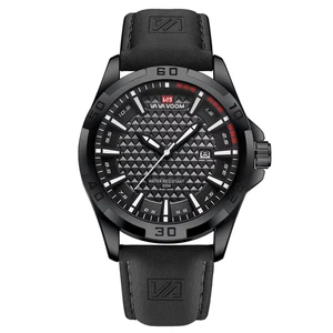 Men’s Sport Military Quartz Watch Leather Waterproof Calendar Business