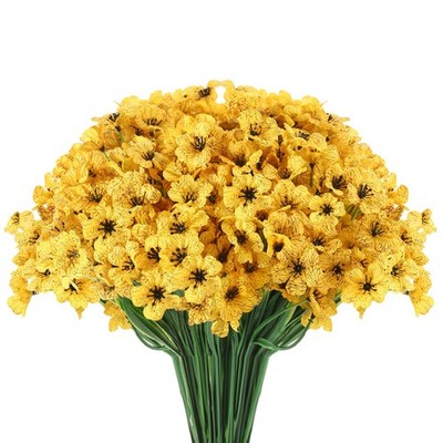 22 Bunches of Outdoor Artificial Flowers, UV Resistant Fake Flowers Artificial S