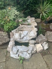 Used Fibreglass 3 piece waterfalls realistic linkable waterfall feature . 