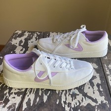 Tretorn Nylite Lavender Gullwing White Canvas Sneakers Tennis Shoes 9M EUC