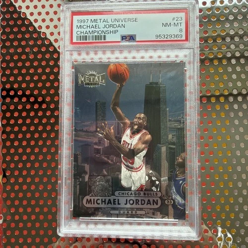 1997-98 Metal Universe Michael Jordan #23 PSA 8