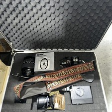 Vintage Metal Camera Case With Konica Camera As Is Not Tested
