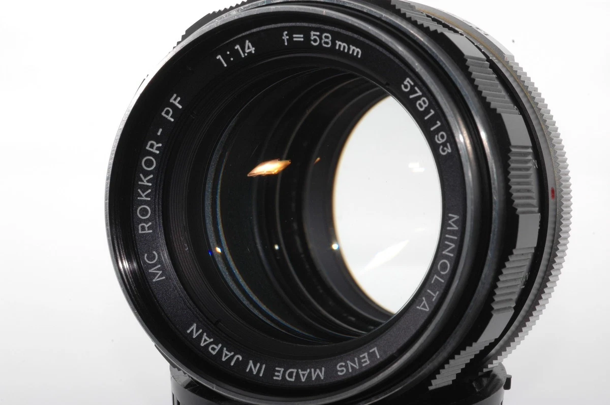 Minolta Rokkor PF 58mm Focal f/1.4 Camera Lenses for sale | eBay