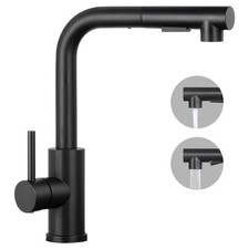 Stainless steel Kitchen Sink Faucet Pull Down Sprayer Single Handle Swivel Mixer